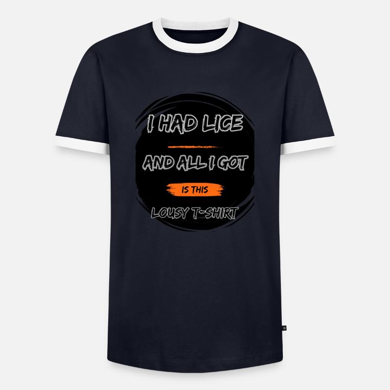 Ich hatte Läuse - Männer Kontrast-T-Shirt - Navy/Weiß