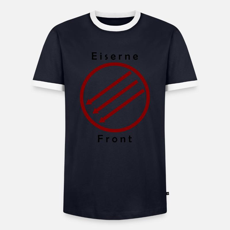 Eiserne Front - Drei Pfeile - Men's Ringer Shirt - navy/white 