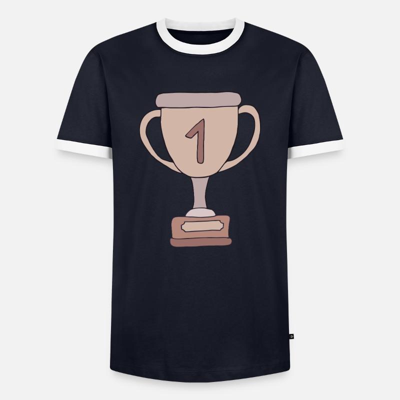 Cup 1 - Men's Ringer Shirt - navy/white