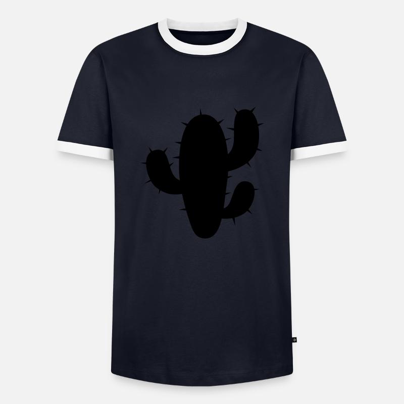 cactus - Men's Ringer Shirt - navy/white 