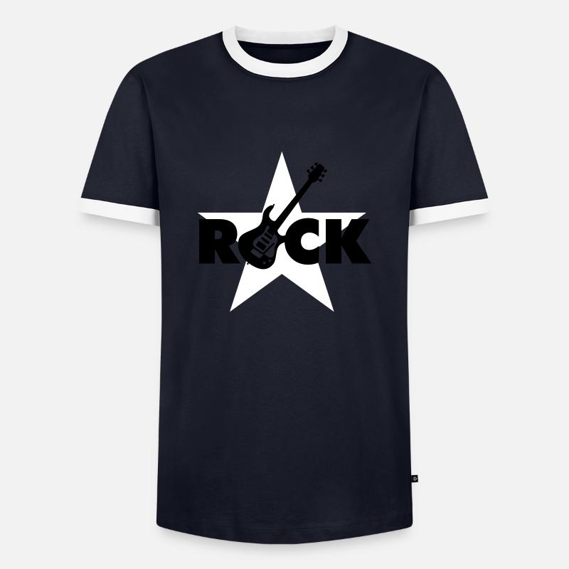 rock_star_042013_b_2c - Men's Ringer Shirt - navy/white 