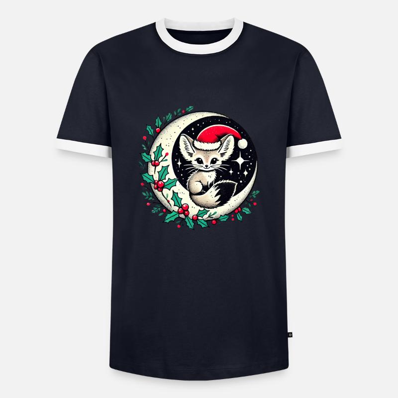 Fennec Fox - Men's Ringer Shirt - navy/white 