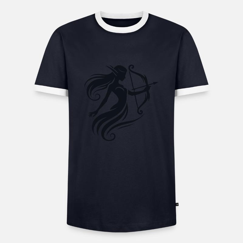 elfe pfeil und bogen - Männer Kontrast-T-Shirt - Navy/Weiß 