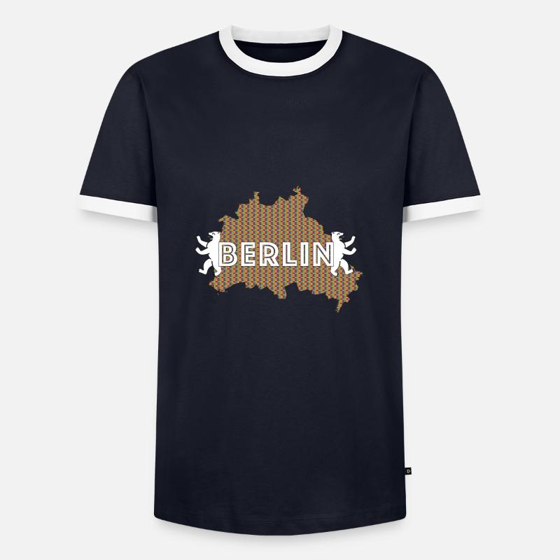 Berlin Pride - Männer Kontrast-T-Shirt - Navy/Weiß