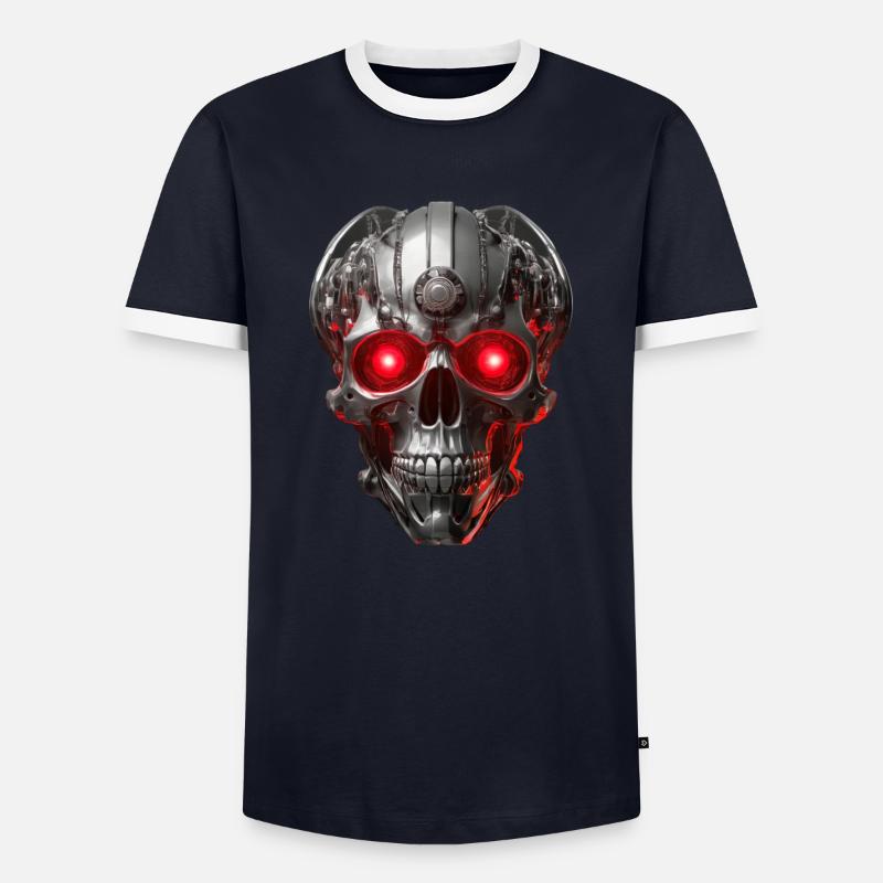 Cyborg - Men's Ringer Shirt - navy/white 