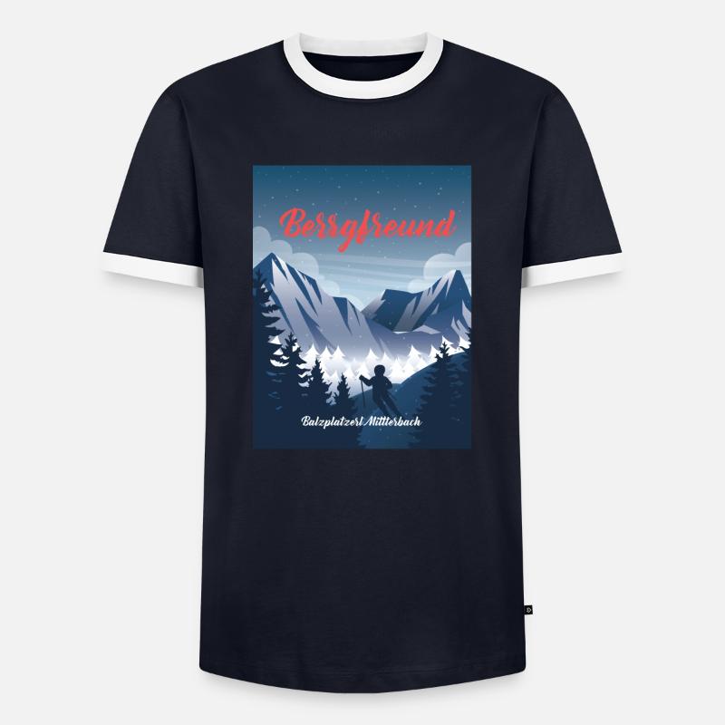 uploaded - Men's Ringer Shirt - navy/white