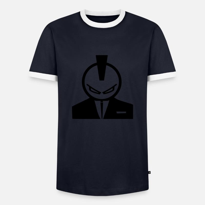 Punk - Männer Kontrast-T-Shirt - Navy/Weiß