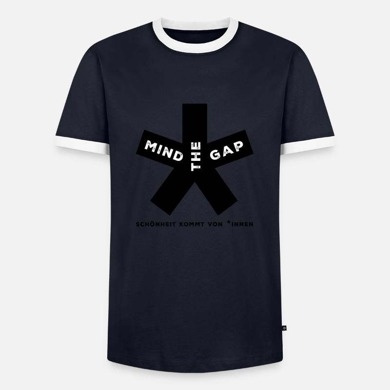 blockedTitle - Männer Kontrast-T-Shirt - Navy/Weiß 