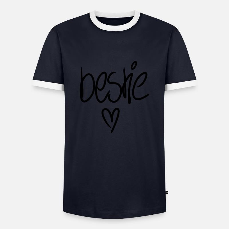Beast - Men's Ringer Shirt - navy/white 