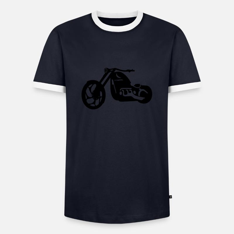 chopper - Men's Ringer Shirt - navy/white 