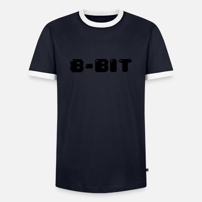 8-Bit - Men's Ringer Shirt - navy/white