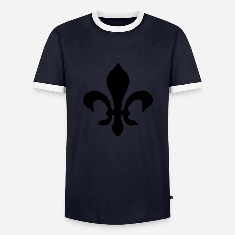 Lillie - Männer Kontrast-T-Shirt - Navy/Weiß 