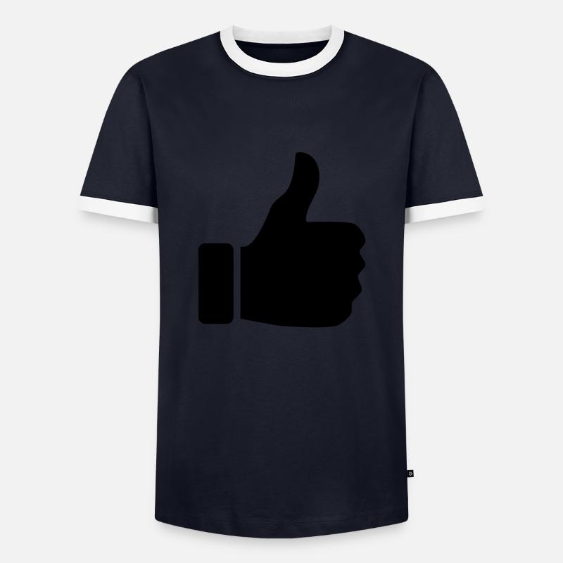like - Men's Ringer Shirt - navy/white