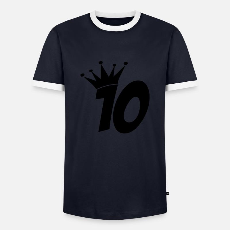 10 - Men's Ringer Shirt - navy/white 