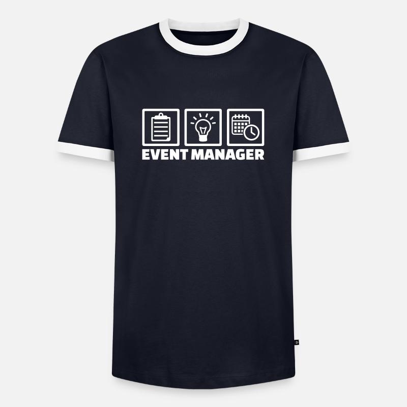Event Manager - Men's Ringer Shirt - navy/white 