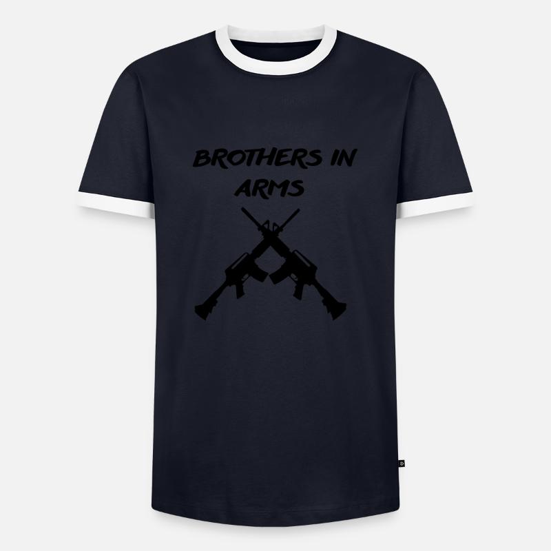 Fraternité d’armes. - T-shirt contrasté Homme - marine/blanc