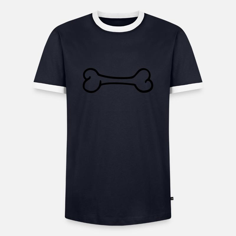 Bone - Men's Ringer Shirt - navy/white