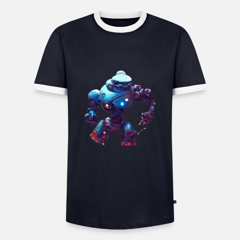 Android - Männer Kontrast-T-Shirt - Navy/Weiß 