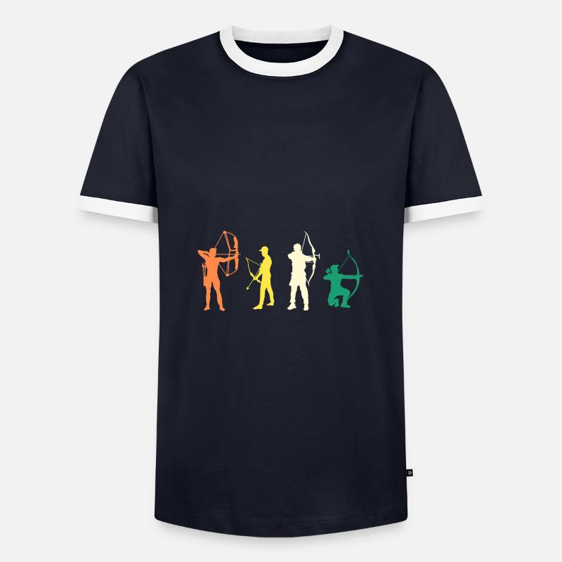 Archer Evolution Archery - Men's Ringer Shirt - navy/white
