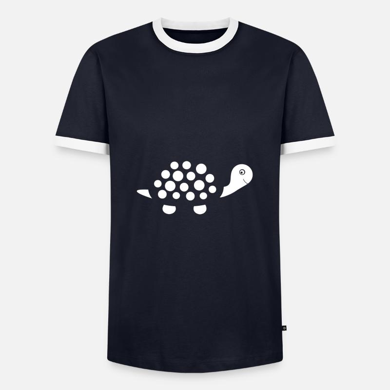 Turtle Turtles - Men's Ringer Shirt - navy/white 