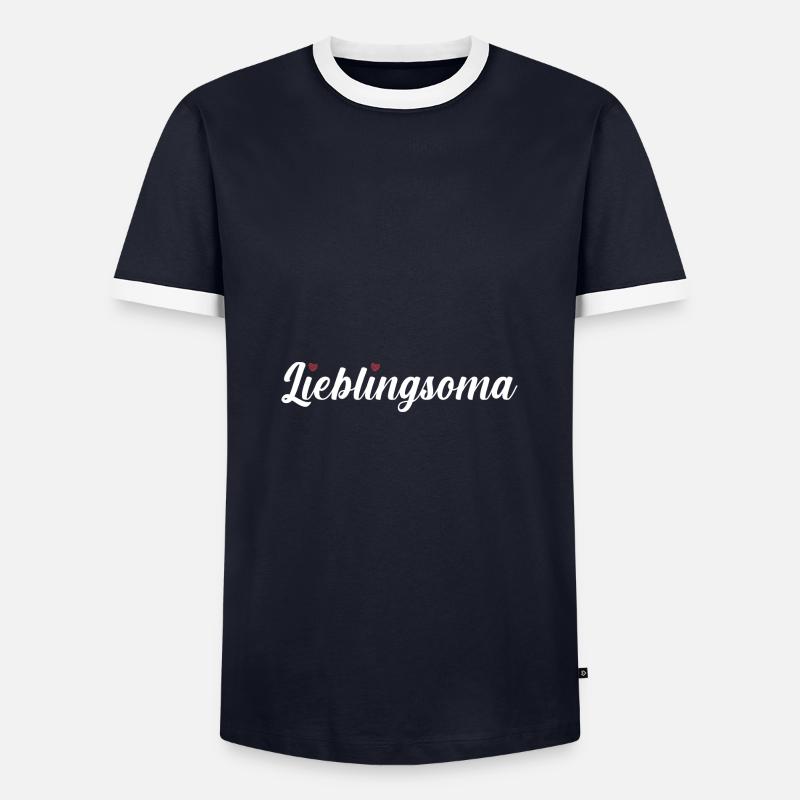 Großmutter Oma - Männer Kontrast-T-Shirt - Navy/Weiß
