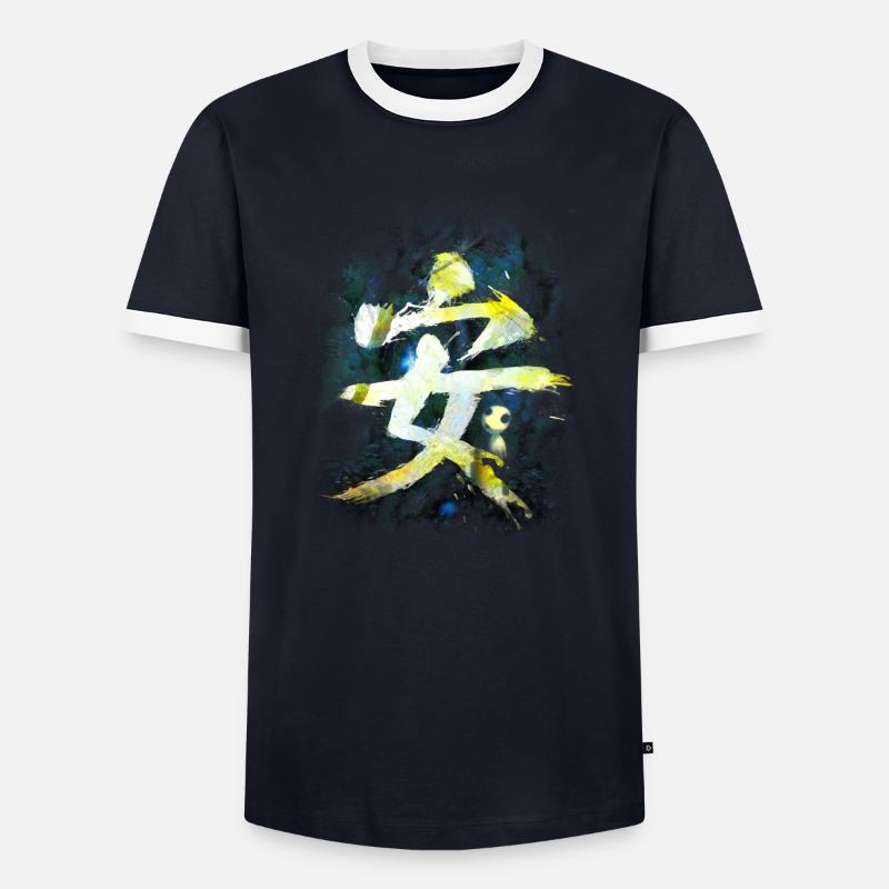 tranquility - Men's Ringer Shirt - navy/white 