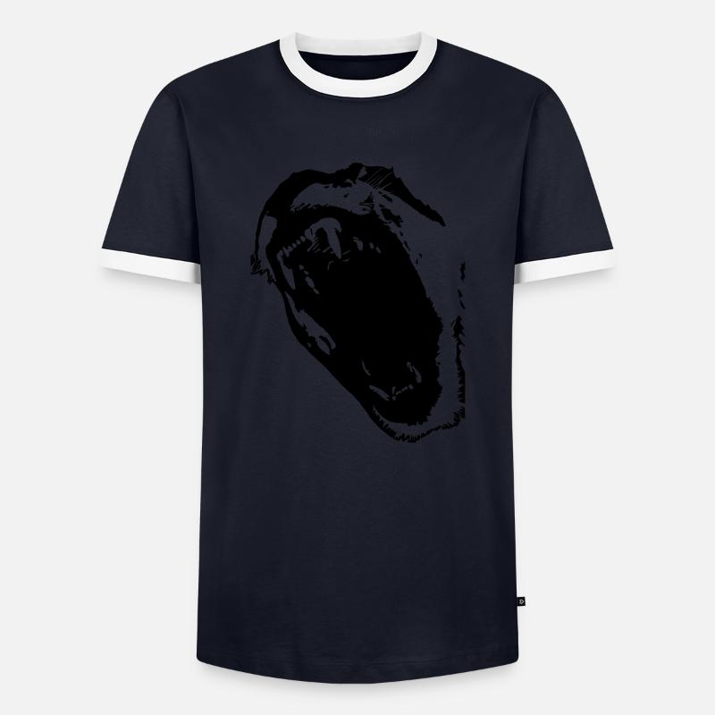 ROAR - Men's Ringer Shirt - navy/white 