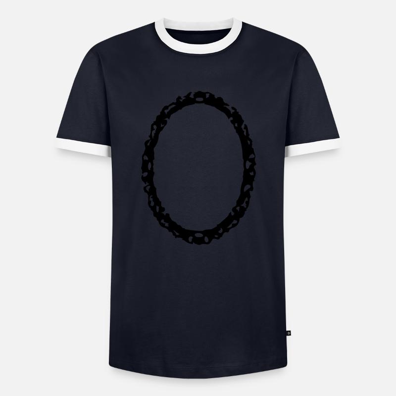 frame1_vec_1de - Männer Kontrast-T-Shirt - Navy/Weiß