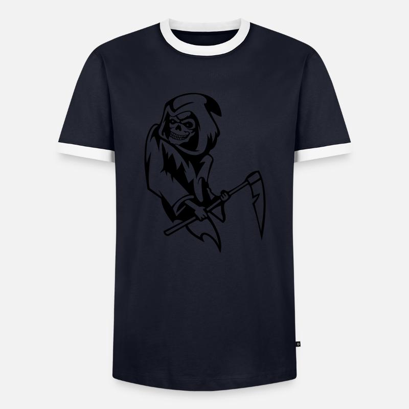 sensemann_01 - Männer Kontrast-T-Shirt - Navy/Weiß 