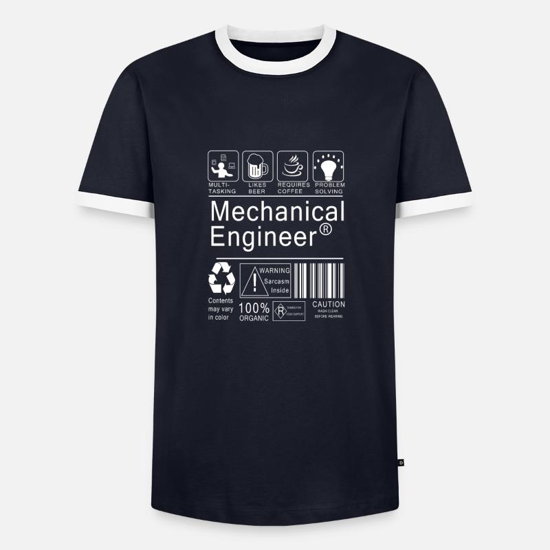Mechanical Engineer - Men's Ringer Shirt - navy/white 
