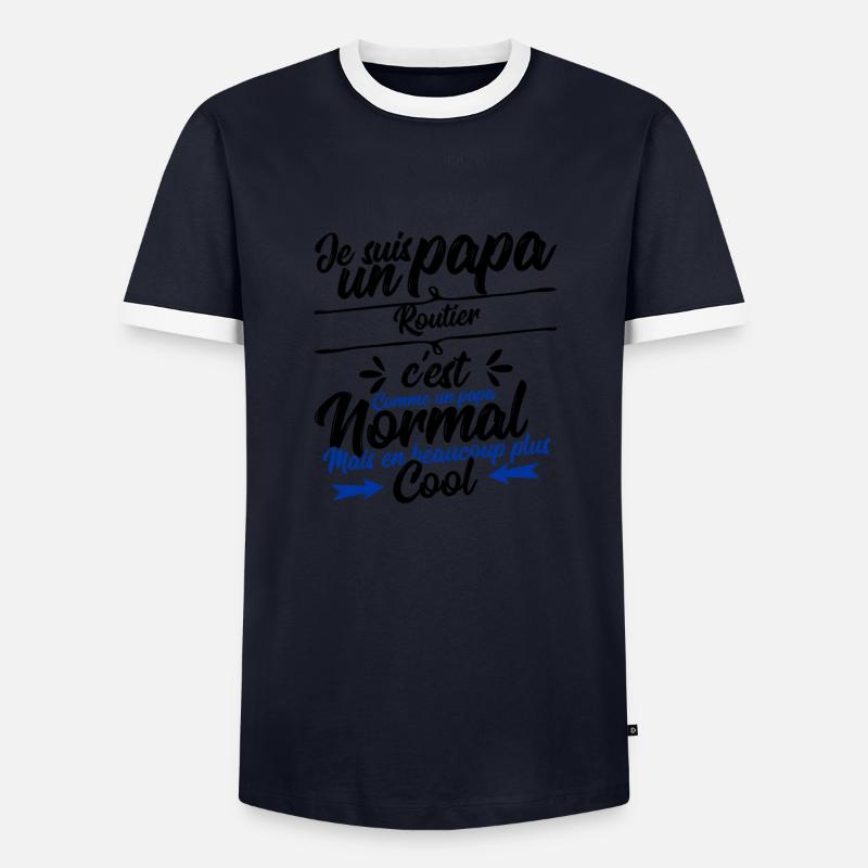 Straße Vati-Geschenk - Männer Kontrast-T-Shirt - Navy/Weiß 