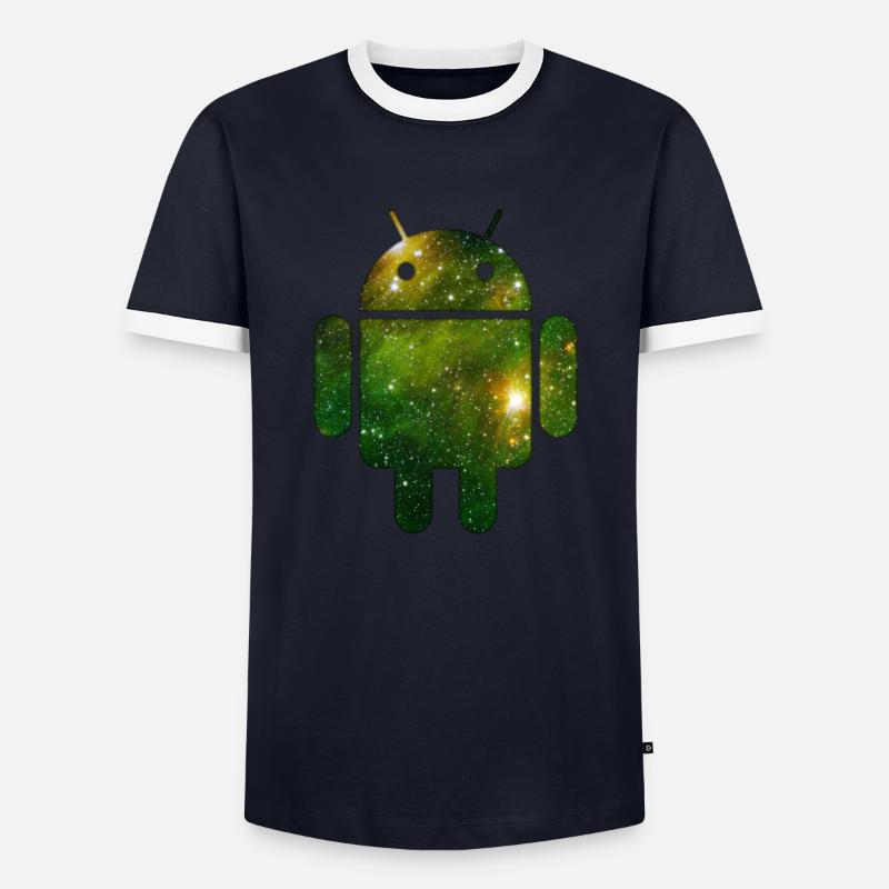 Android - Männer Kontrast-T-Shirt - Navy/Weiß 