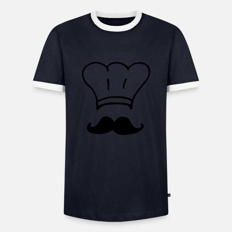 cook chef - Men's Ringer Shirt - navy/white 