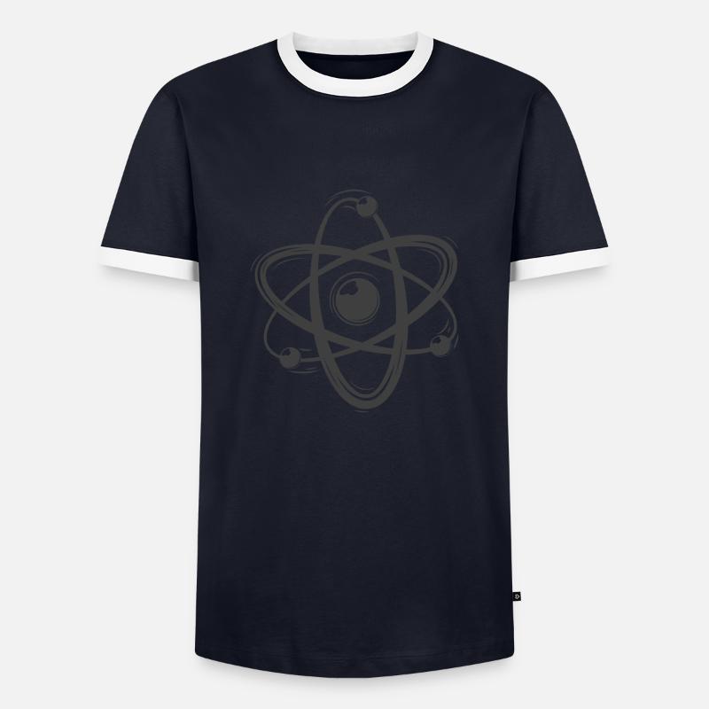 atom - Men's Ringer Shirt - navy/white 