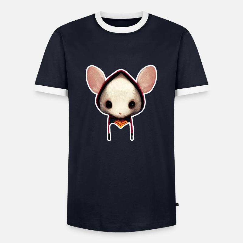 Mouse Wanderer - Men's Ringer Shirt - navy/white 