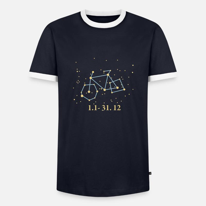 Sternzeichen Radler 2 - Männer Kontrast-T-Shirt - Navy/Weiß 