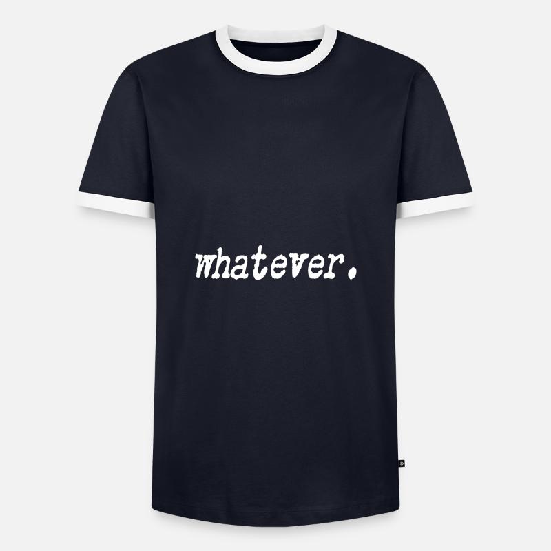 Whatever - Männer Kontrast-T-Shirt - Navy/Weiß 
