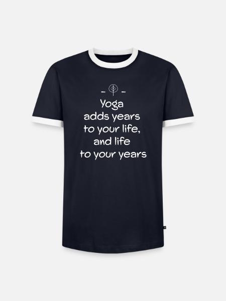 Yoga - Men's Ringer Shirt - navy/white