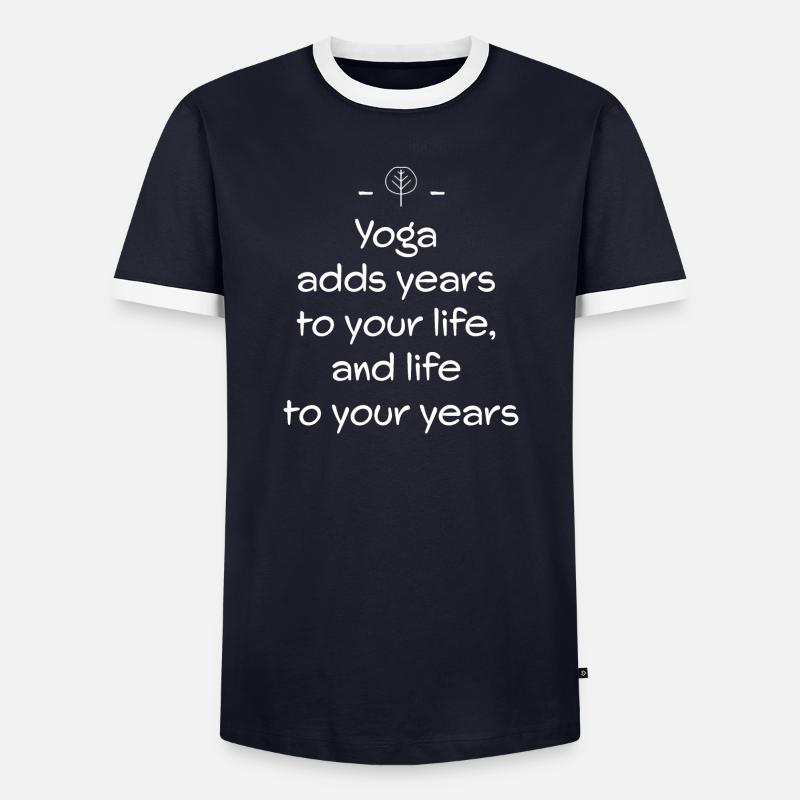 Yoga - Men's Ringer Shirt - navy/white 