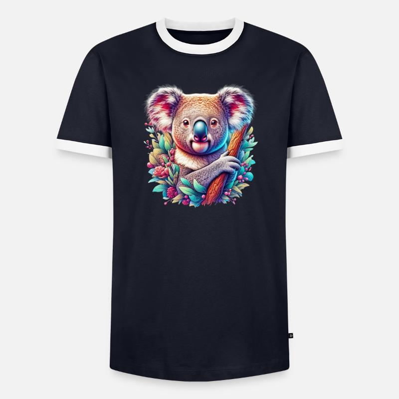 Koala - Men's Ringer Shirt - navy/white 