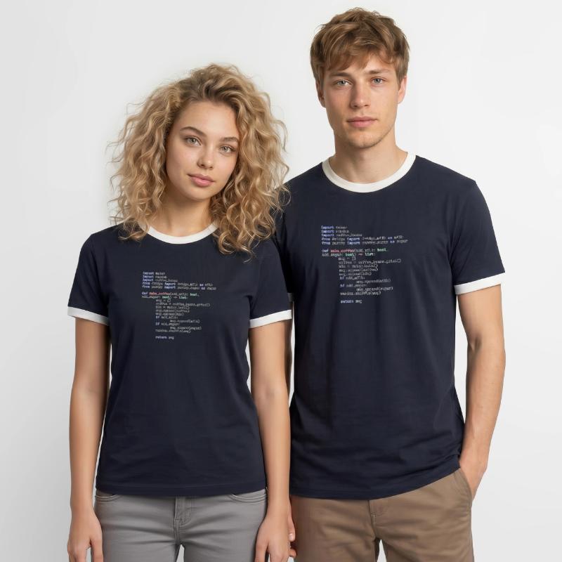 Python Make Coffee Function Men's Ringer Shirt