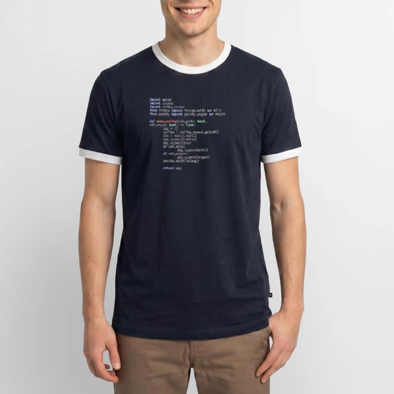 Python Make Coffee Function Men's Ringer Shirt