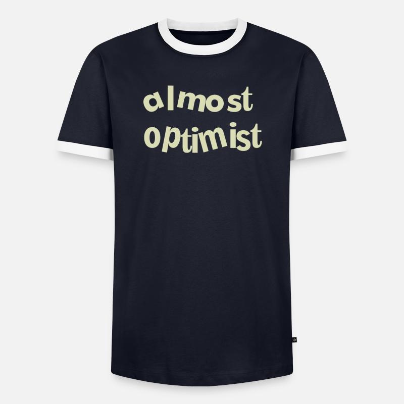 optimist - Men's Ringer Shirt - navy/white