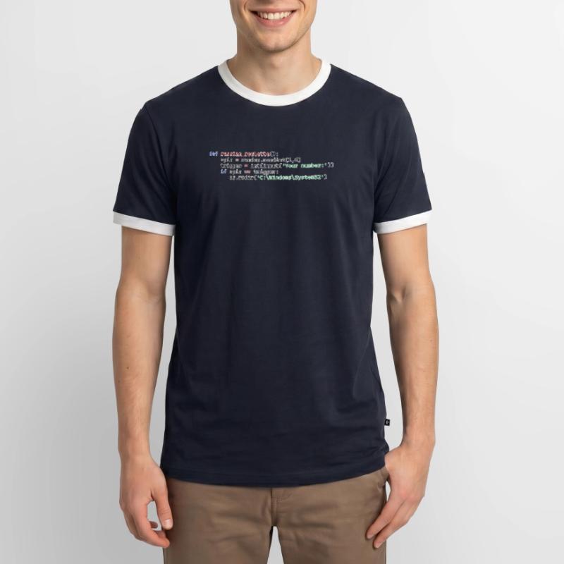 Roulette russe Python T-shirt contrasté Homme
