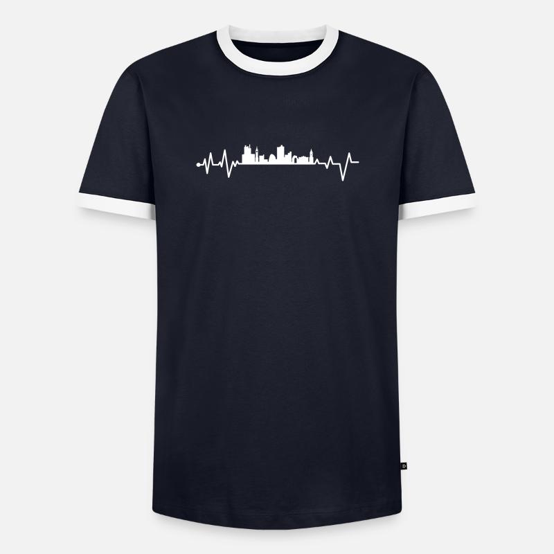 Design unavailable—please upload - Men's Ringer Shirt - navy/white