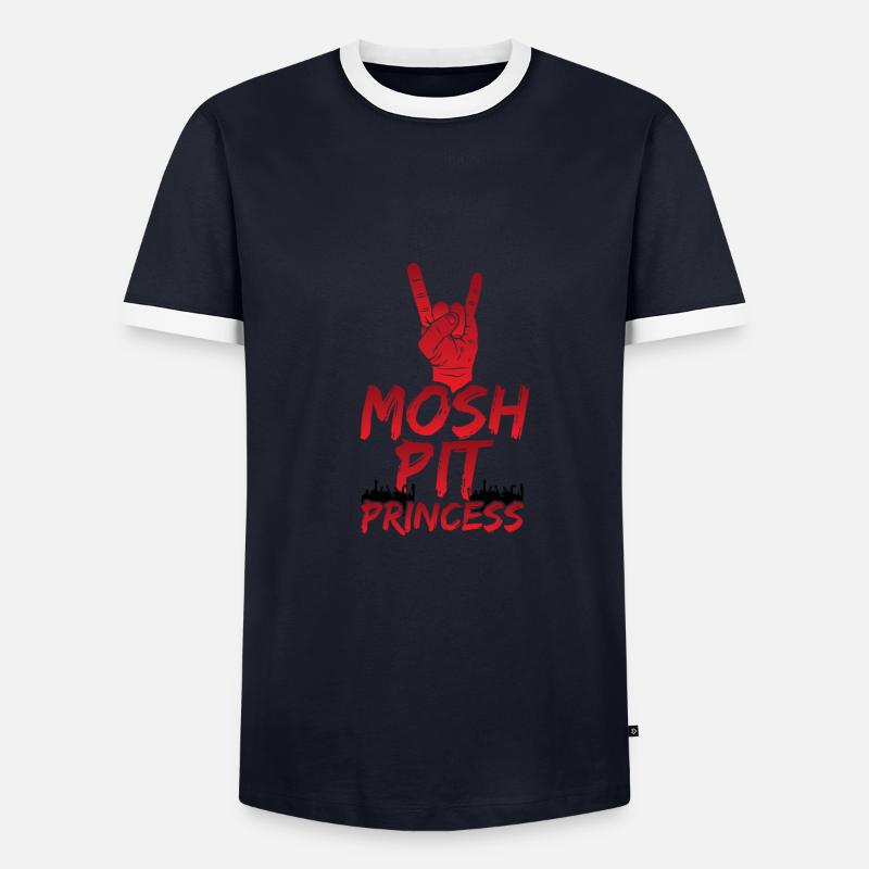 Mosh Pit Princess Koncert - Männer Kontrast-T-Shirt - Navy/Weiß 