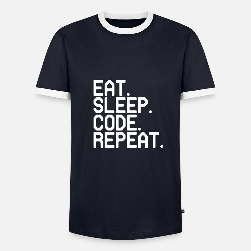Programmer - Men's Ringer Shirt - navy/white 