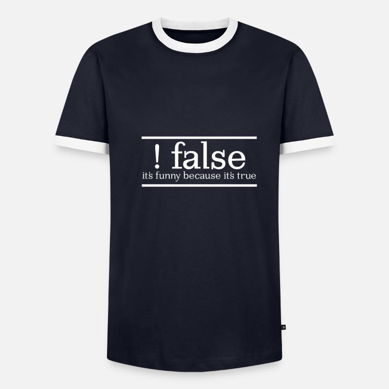 Programmierer - Männer Kontrast-T-Shirt - Navy/Weiß 