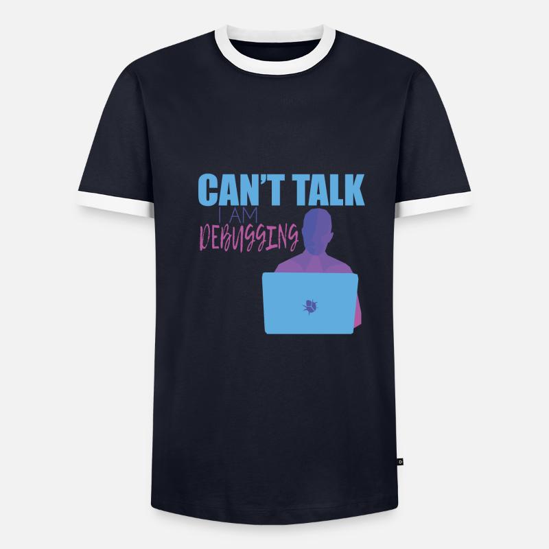 Programmer - Men's Ringer Shirt - navy/white