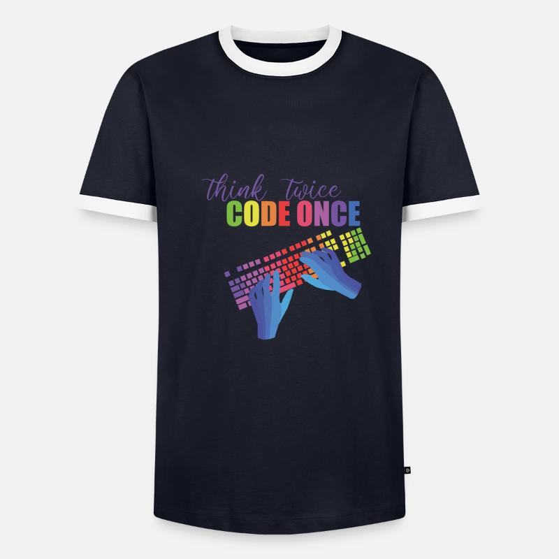 Programmierer - Männer Kontrast-T-Shirt - Navy/Weiß